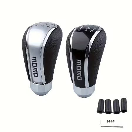 Silver Black Gear Knob Set